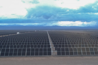 San Juan, Argentina.- In the photos taken on April 19, 2023, it shows the Zonda Solar Park located in the town of Bella Vista, Iglesia in the province of San Juan. The park will generate photovoltaic solar energy for a total of 300 MW, in three stages of 100 MW each, equivalent to the consumption of more than 240,000 homes, hand in hand with a project that will double the installed solar generation capacity in San Juan.
