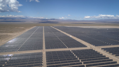 San Juan, Argentina.- In the photos taken on April 19, 2023, it shows the Zonda Solar Park located in the town of Bella Vista, Iglesia in the province of San Juan. The park will generate photovoltaic solar energy for a total of 300 MW, in three stages of 100 MW each, equivalent to the consumption of more than 240,000 homes, hand in hand with a project that will double the installed solar generation capacity in San Juan.