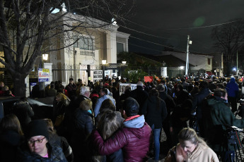 Buenos Aires, Argentina.- In the photos taken on September 6, 2023, it shows a peaceful concentration led by dozens of people and several media figures, who demonstrated in front of the house of the surgeon Aníbal Lotocki, where they asked for "Justice for Silvina Luna and all the victims. The vast majority were women, but also men who expressed their pain and indignation at the death of Silvina Luna and Mariano Caprarola, which occurred within the last two weeks.