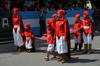 Salta, Argentina.- In the photos taken on February 20, 2024, the governor of Salta, Gustavo Sáenz, accompanied by Vice President Victoria Villarruel; The Minister of the Interior, Guillermo Francos, and other provincial leaders, led the official events for the 211th anniversary of the Battle of Salta. The events included a military parade and the traditional festive ride of gauchos on horseback.