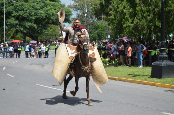 Salta, Argentina.- In the photos taken on February 20, 2024, the governor of Salta, Gustavo Sáenz, accompanied by Vice President Victoria Villarruel; The Minister of the Interior, Guillermo Francos, and other provincial leaders, led the official events for the 211th anniversary of the Battle of Salta. The events included a military parade and the traditional festive ride of gauchos on horseback.